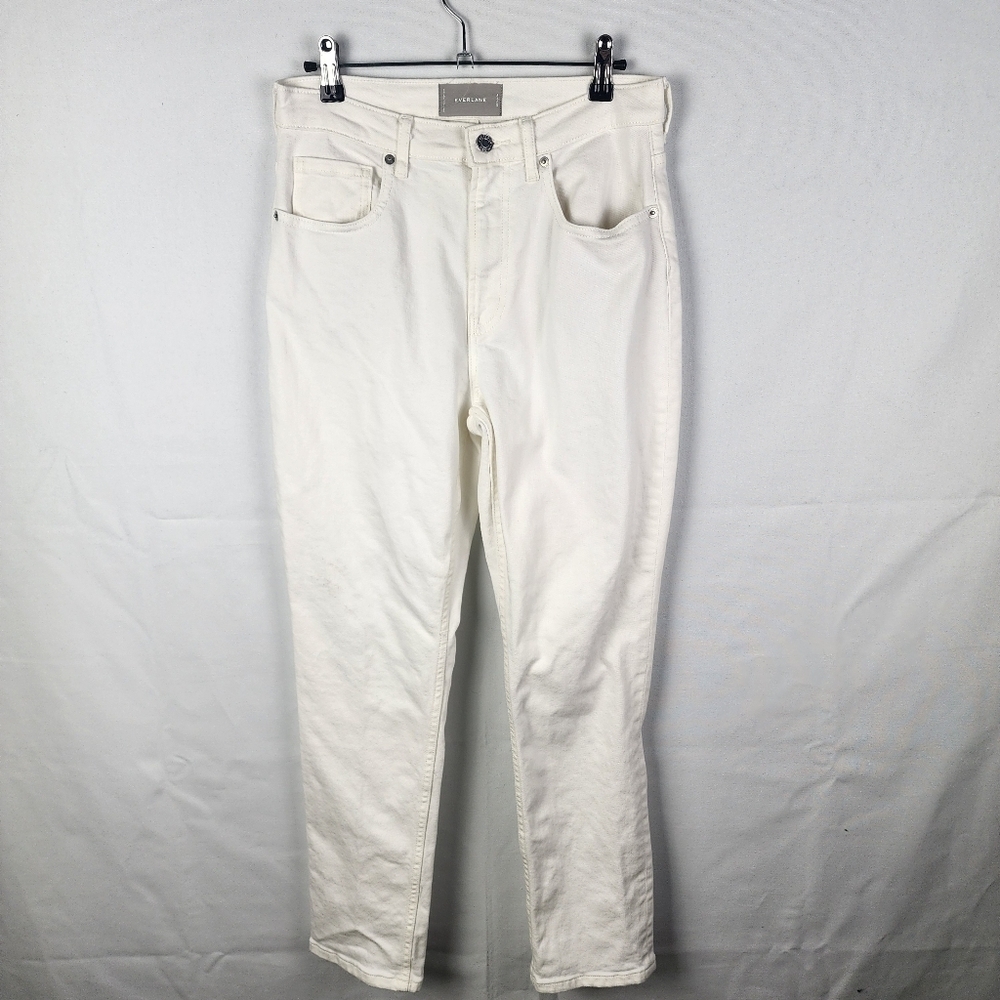 Everlane White/Ivory HIgh Waist Straight Leg Jeans Size 28